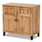 Baxton Studio Glidden ModernOak Brown Finished Wood 2-Door Shoe Storage Cabinet 196-11929-ZORO - alternate 2
